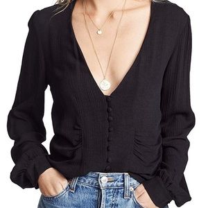 Free People Maise Long Sleeved Blouse